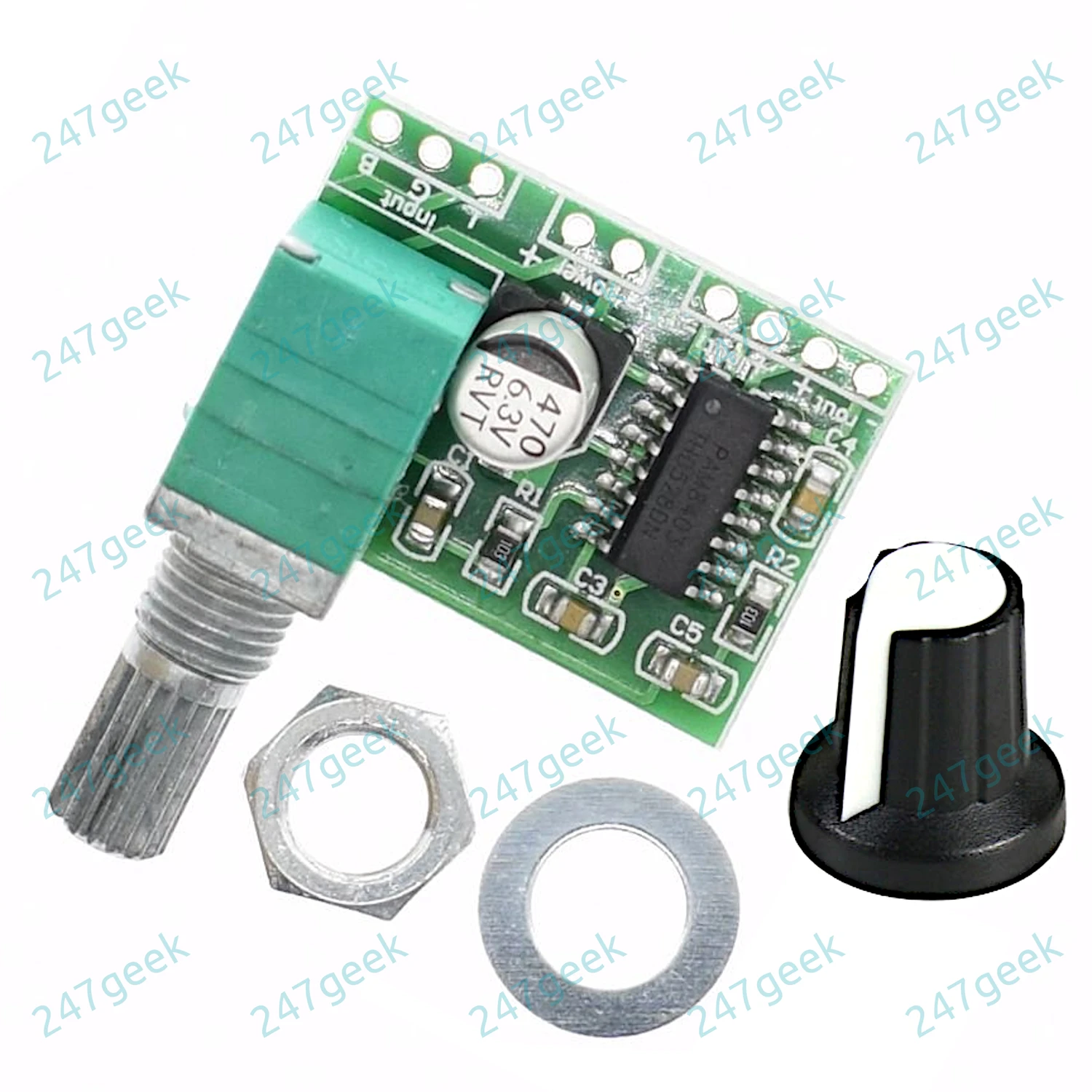 3 Moduli Amplificatore Audio PAM8403 3W+3W – 5V USB, Con Potenziometro, Per Progetti DIY E Portatili