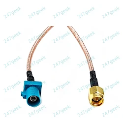 Car Fakra Z Male to SMA Plug DAB adapter cable 15cm